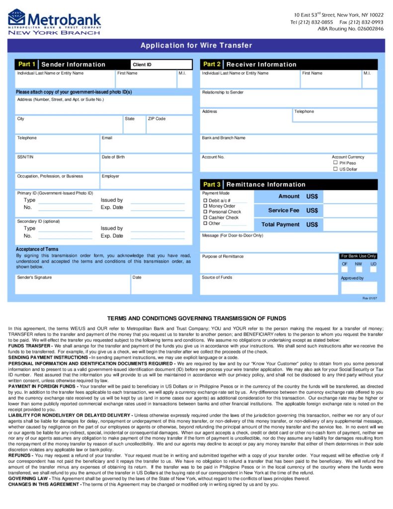 Superbills metropolitan bank and trust